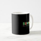 楽しい夏の思い出 面白いモチベーションの引用 コーヒーマグカップ (正面右)