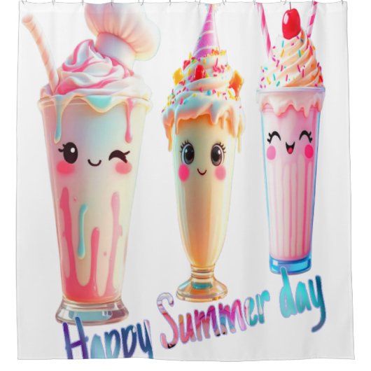 楽しい夏の日 シャワーカーテン (正面)