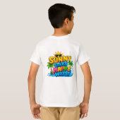 ☀️ 楽しい夏の毎日 サマーキッズ 🌴 Tシャツ (裏面フル)