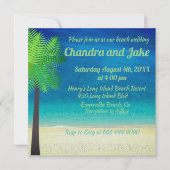 楽しい夢のようなビーチウェディングの招待状 招待状 (正面)