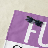 楽しい太陽と姉妹愛のパープルタオルをカスタマイズ ビーチタオル (インサイチュ)