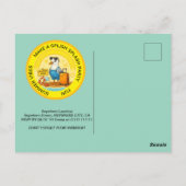 楽しい太陽のビーチへの招待 鳥 海辺のカード ポストカード (裏面)