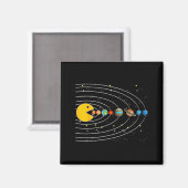 楽しい太陽系宇宙飛行士の宇宙ビデオ マグネット (正面/裏面)