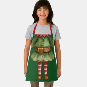 楽しい女の子のエルフボディクリスマスギフト エプロン