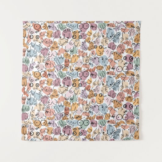 楽しい女性 フェミニスト タペストリー (正面)