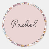 楽しい女性 フェミニスト ラウンドシール (正面)