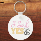 楽しい婚約エンゲージメント 私はイエスと言った 花嫁の最後の夜 キーホルダー (正面)