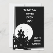 楽しい子供たちの不気味なハロウィン 招待状 (裏面)