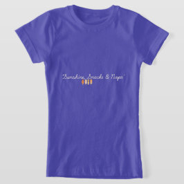 楽しい子供の夏のTシャツ 日差し おやつ 昼寝 Tシャツ