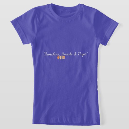 楽しい子供の夏のTシャツ 日差し おやつ 昼寝 Tシャツ (レイダウン)