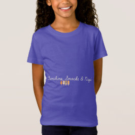 楽しい子供の夏のTシャツ 日差し おやつ 昼寝 Tシャツ