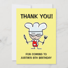 楽しい子供の料理 バースデーパーティー感謝カード サンキューカード