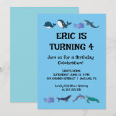 楽しい子供の誕生日パーティー 招待状 (正面/裏面)