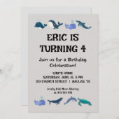 楽しい子供の誕生日パーティー 招待状 (正面/裏面)