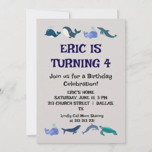 楽しい子供の誕生日パーティー 招待状