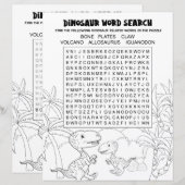 楽しい子供向けアクティビティ 恐竜パズル ワードサーチ (正面/裏面)