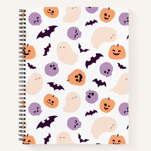楽しい子供向けハロウィーンパターン ノートブック (正面)