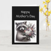 楽しい子熊の母の日花束 カード (黄色い花)