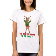 楽しい季節ですね トナカイ Tシャツ