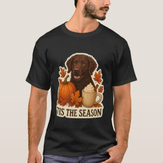 楽しい季節 カーリーコーテッド レトリバー 犬 ファ Tシャツ