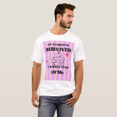 楽しい学年末の先生サバイバー  Tシャツ (正面フル)