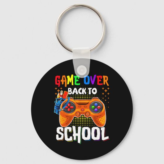 楽しい学校に戻る ゲームオーバー 先生 生徒 対立 キーホルダー (正面)