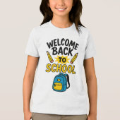 楽しい学校へ戻る バックパック 鉛筆 トライブレンドTシャツ (正面)