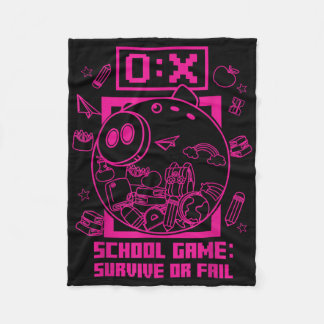 楽しい学校ゲーム バックトゥスクール サバイバルか失敗か S フリースブランケット