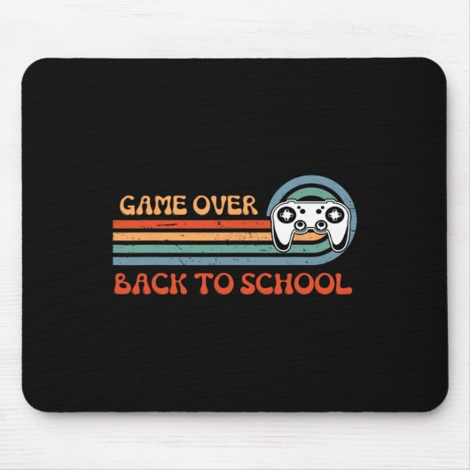 楽しい学校再開ゲームオーバー先生学生ビデオ マウスパッド (正面)