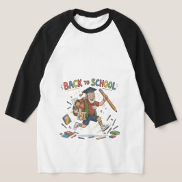 楽しい学校再開 シニア学生 Tシャツ