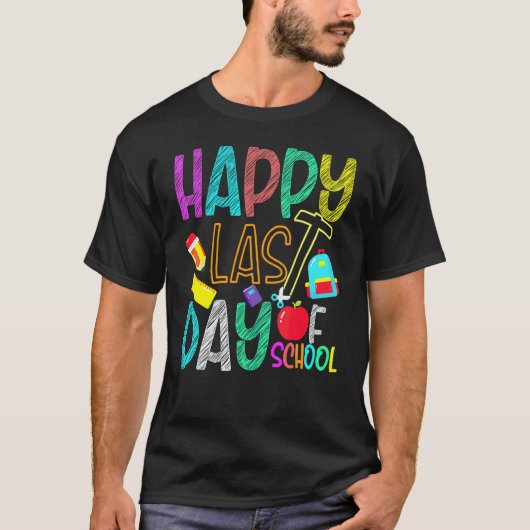 楽しい学校最後の日 生徒と先生たち 1 Tシャツ (正面)