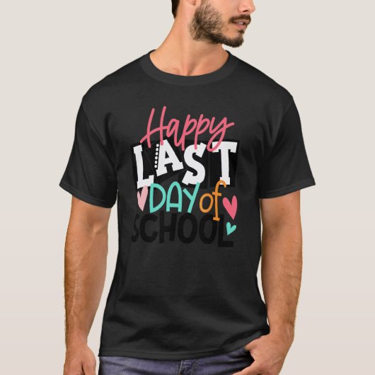 楽しい学校最後の日 生徒と先生 Tシャツ (正面)