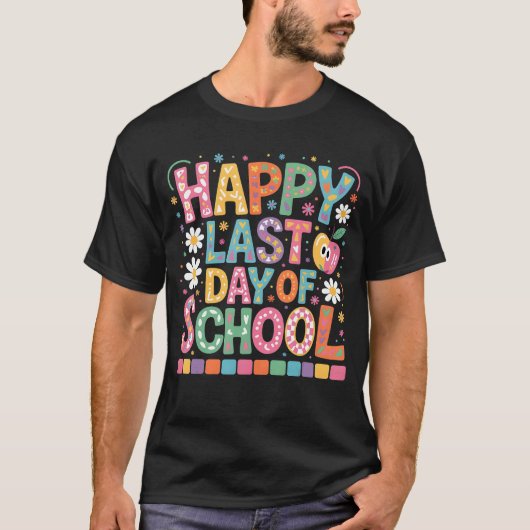 楽しい学校最後の日 生徒と先生 Tシャツ (正面)