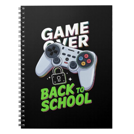 楽しい学校生活のはじまり Game Over バックトゥスクール ノートブック (正面)