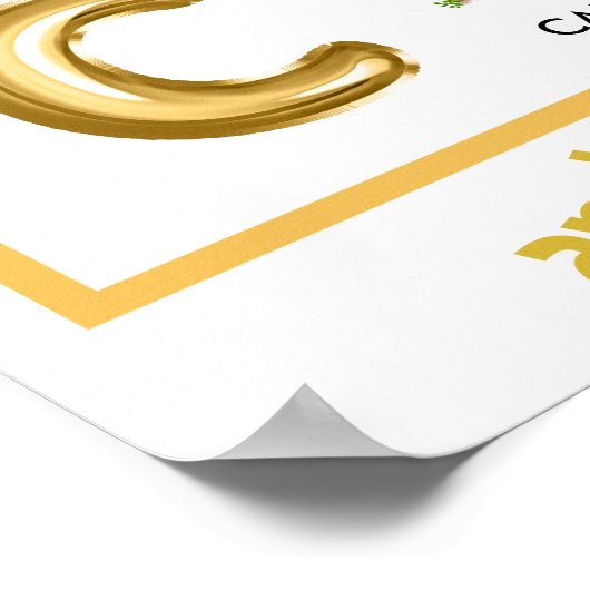 楽しい学習ABCアップルバナナニンジンの物語名前 ポスター (角)