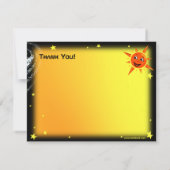 楽しい宇宙のグリーティングカード サンキューカード (裏面)