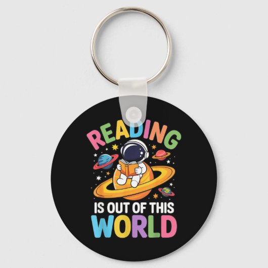 楽しい宇宙の本 読書は宇宙から来た キーホルダー (正面)