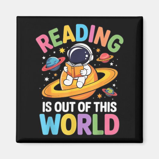 楽しい宇宙の本 読書は宇宙から来た マグネット (正面)