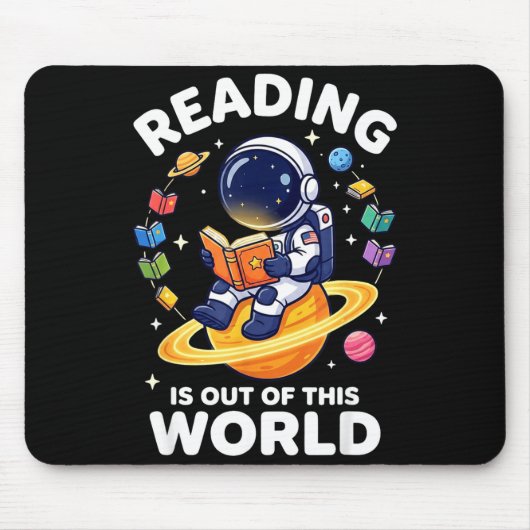 楽しい宇宙の読書はこの世のものではない本 マウスパッド (正面)