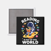 楽しい宇宙の読書はこの世のものではない本 マグネット (正面/裏面)