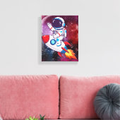楽しい宇宙冒険の壁アート キャンバスプリント (インサイチュ (リビング))