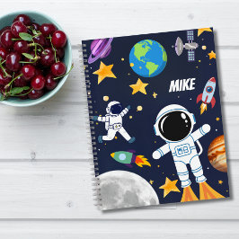 楽しい宇宙飛行士の惑星 キッズのスケッチブックアート ノートブック