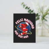 楽しい宇宙飛行士サンタクロース FELIZ NAVIDAD ポストカード (スタンド正面)