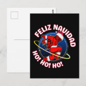 楽しい宇宙飛行士サンタクロース FELIZ NAVIDAD ポストカード (正面/裏面)