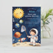 楽しい宇宙 初めての太陽一周 1歳の誕生日 招待状 (スタンド正面)