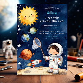楽しい宇宙 初めての太陽一周 1歳の誕生日 招待状