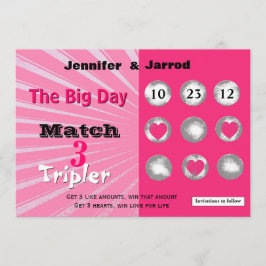 楽しい宝くじスクラッチオフ結婚発表 招待状