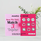 楽しい宝くじスクラッチオフ Save the Date 発表 招待状 (スタンド正面)
