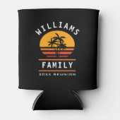 楽しい家族の再会 夏のバケーション 熱帯のビーチ 缶クーラー (正面)