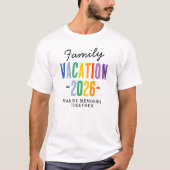 楽しい家族の夏休みバケーション マッチング Tシャツ (正面)